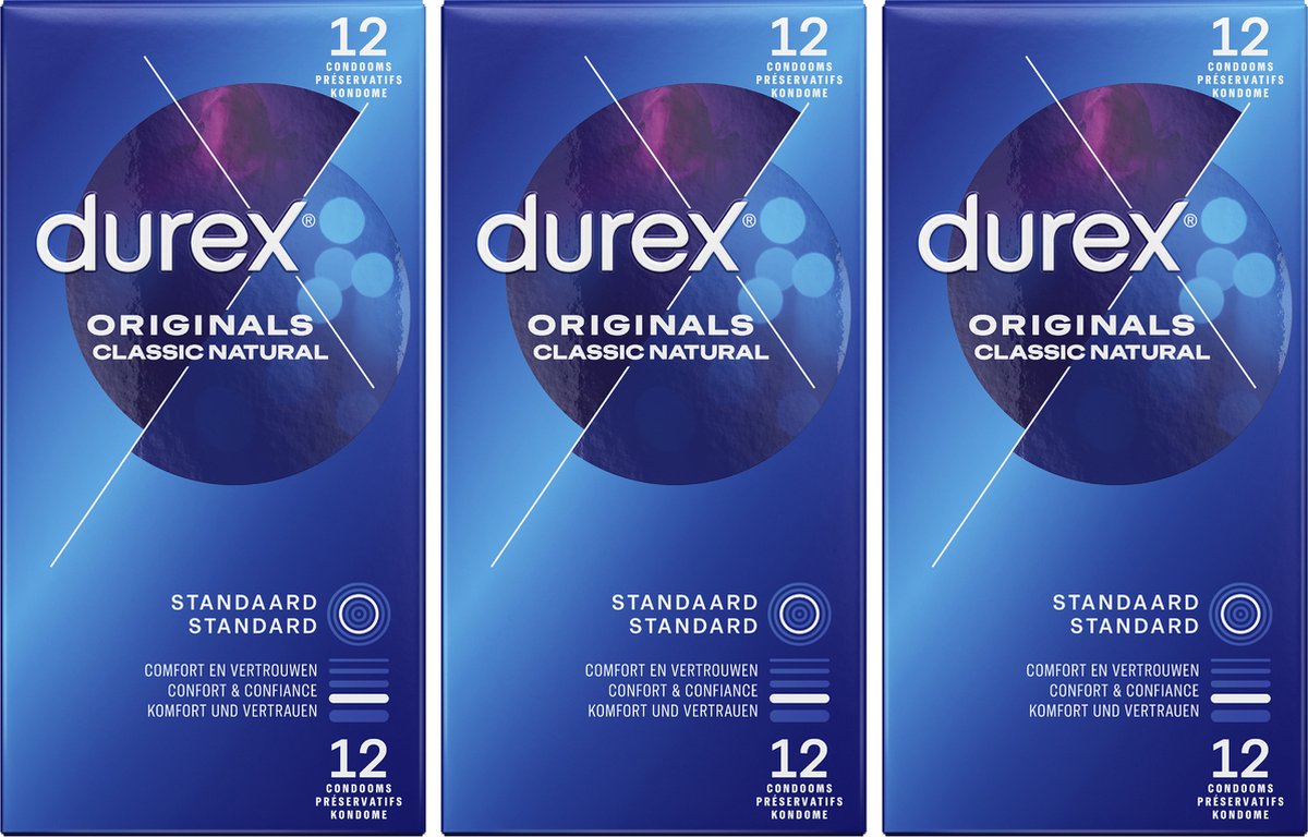 Bol.com Durex Condooms Classic Natural 12st x3 aanbieding