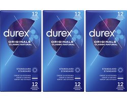 Durex Condooms Classic Natural 12st x3