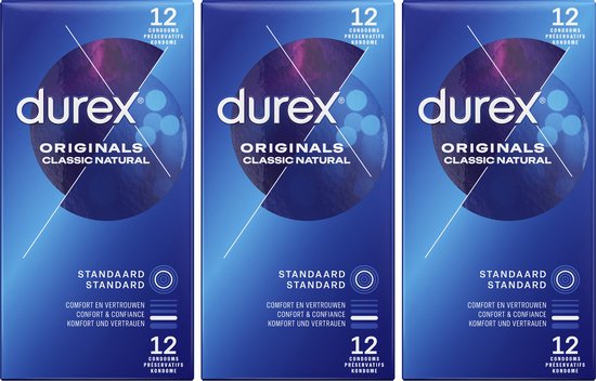 Durex Condooms Classic Natural 12st x3