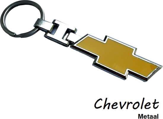 Chevrolet Sleutelhanger - Sleutelhanger - Metaal - Spark - Camaro - Captiva - Matiz - Chevelle - Corvette - Cruze - El Camino - Avalanche - Aveo - Alero - Kalos - Tahoe - HHR - Impala - Nubira - Blazer - C10 - Trax - Volt - Suburban - Silverado - Van Randwijk Auto's