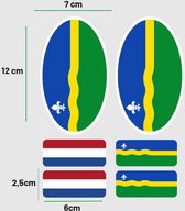 Flevoland vlag stickers auto - UV - en Waterproof