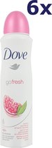 Dove Go Fresh Pomegranate and Lemon Verbena Deodorant Spray - 150 ml (set van 6)