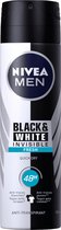 Bol.com Nivea Deospray Men - Invisible Black & White 150ML aanbieding