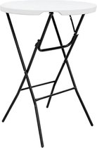 Stevige Statafels - Partytafel - Robuust en Weersbestendig - Inklapbaar - 80cm x 110cm - Feest - Wit/zwart