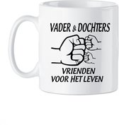 Bedrukte koffie beker - thee mok Vader en zoons of vader en dochters vrienden voor het leven - spreuk - mug - verjaardag- vaderdag