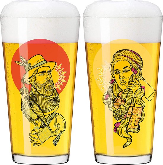 RITZENHOFF 3481011 White Beer Glass 500 ml - Set of 2