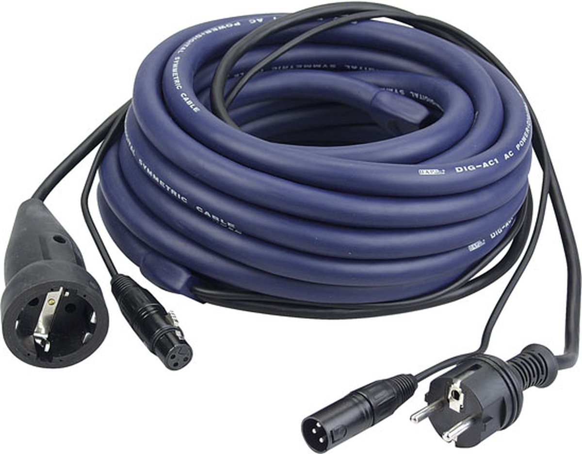 DAP FP05 Schuko en XLR combikabel 3 meter