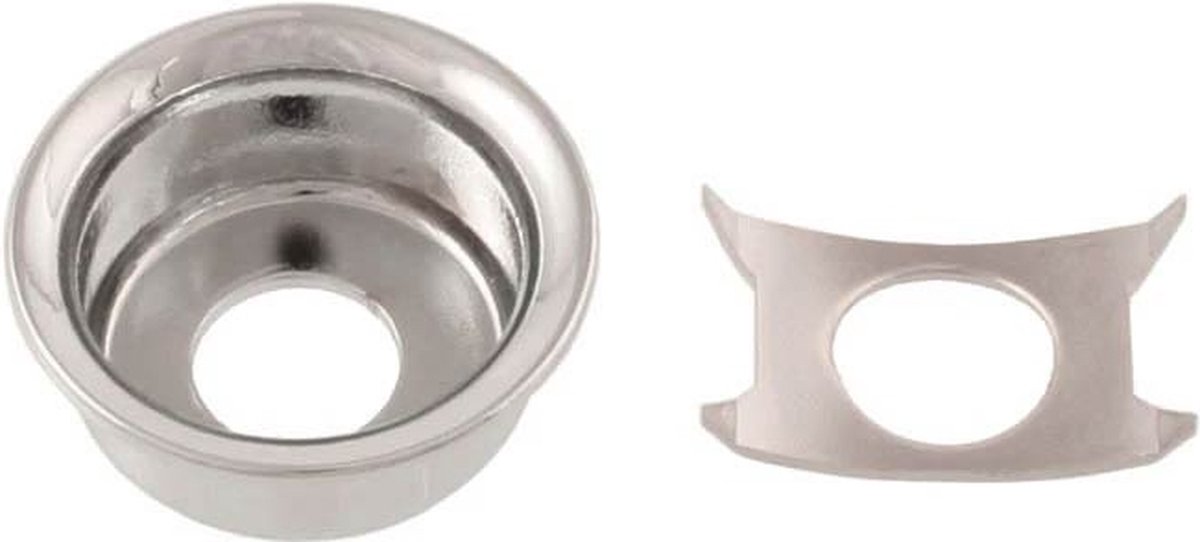 Allparts AP0275001 Input Cup Jack Plate - Nickel voor Telecaster