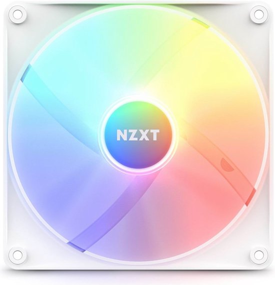 NZXT F140 RGB CORE white - Ventilator 1 stuks - 140 mm - 4 Pins - 500rpm -1500rpm - RGB - wit