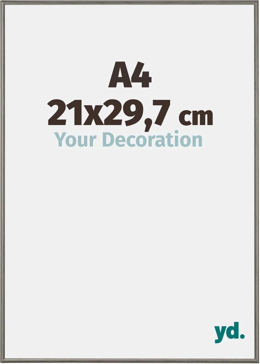 yd. Your Decoration - Fotolijst A4 21x 29,7 cm - Aluminium - Mercury Structuur - New York