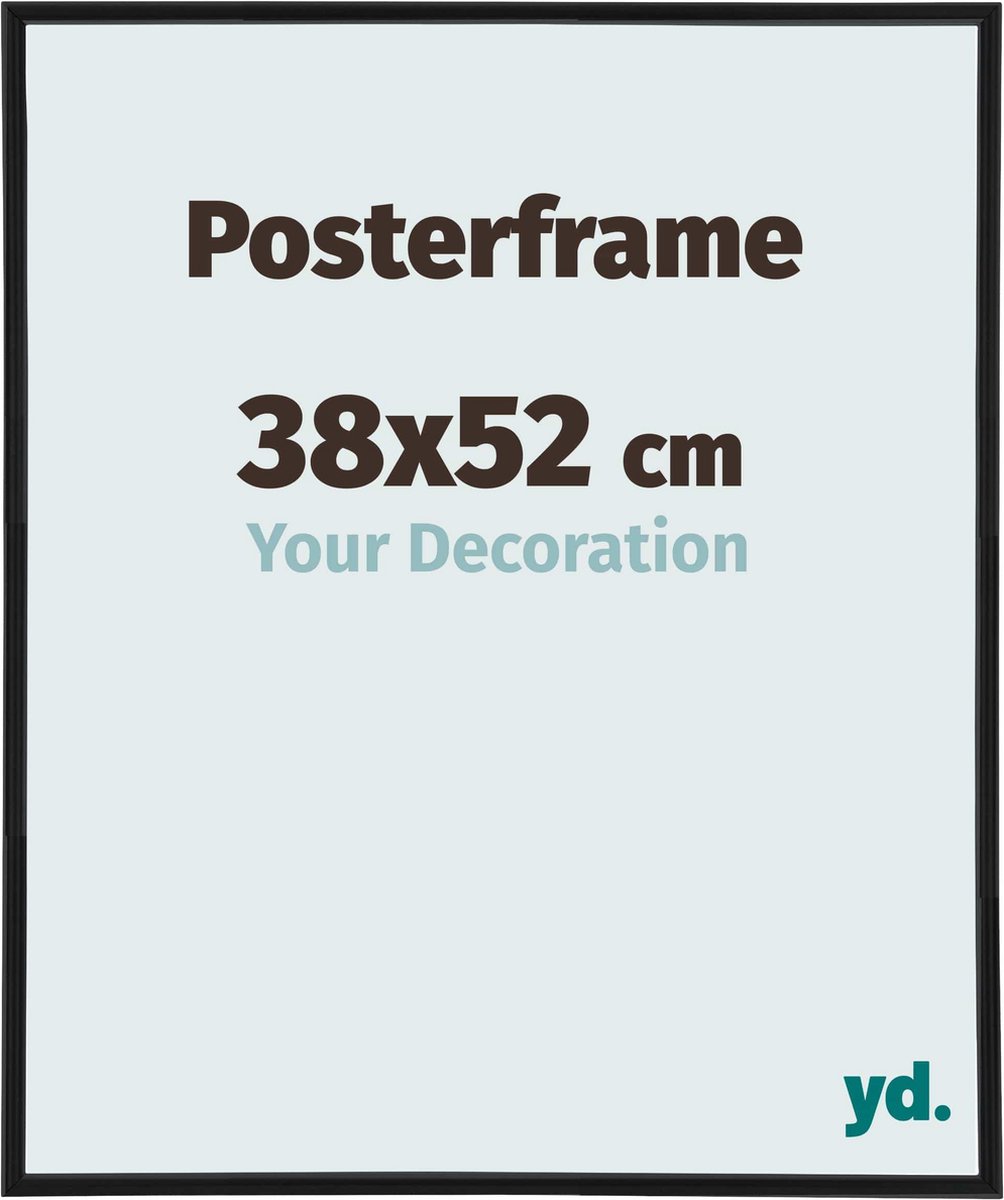yd. Your Decoration - Posterlijst 38x52 cm - Kunststof - Zwart Mat - Paris