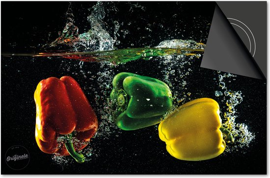 Protecteur induction 76x51,5 - plaque de recouvrement tapis induction - Protecteur plaque Dietrix - Base - Splash - Poivrons
