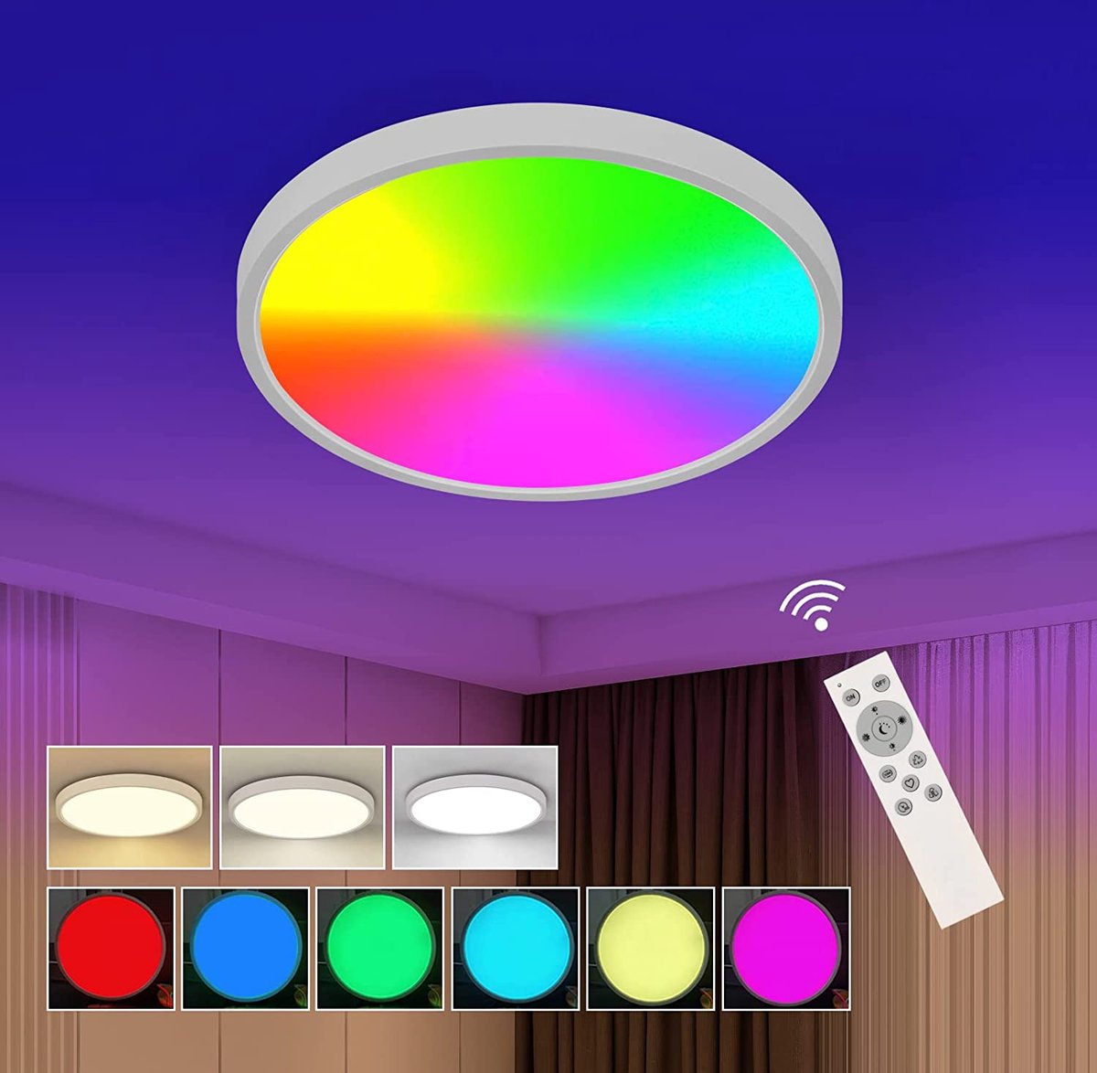 Eglo SAYULITA plafondventilator LED Grijs, Wit 35093