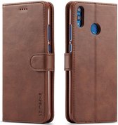 Honor 8X Kunstlederen Stand Portemonnee Bookcase Hoesje Coffee