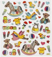 Lot De 4 Feuilles Autocollants Scrapbooking Bébé - 212 Stickers PVC Transparent - Pour Albums, Cartes, Décoration