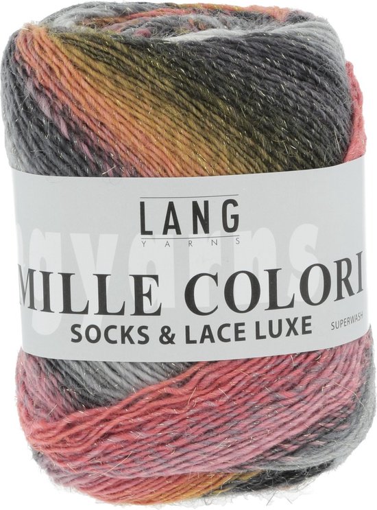 Lang Yarns Mille Colori Socks & Lace Luxe - 24 vulkaan - Wol Garen
