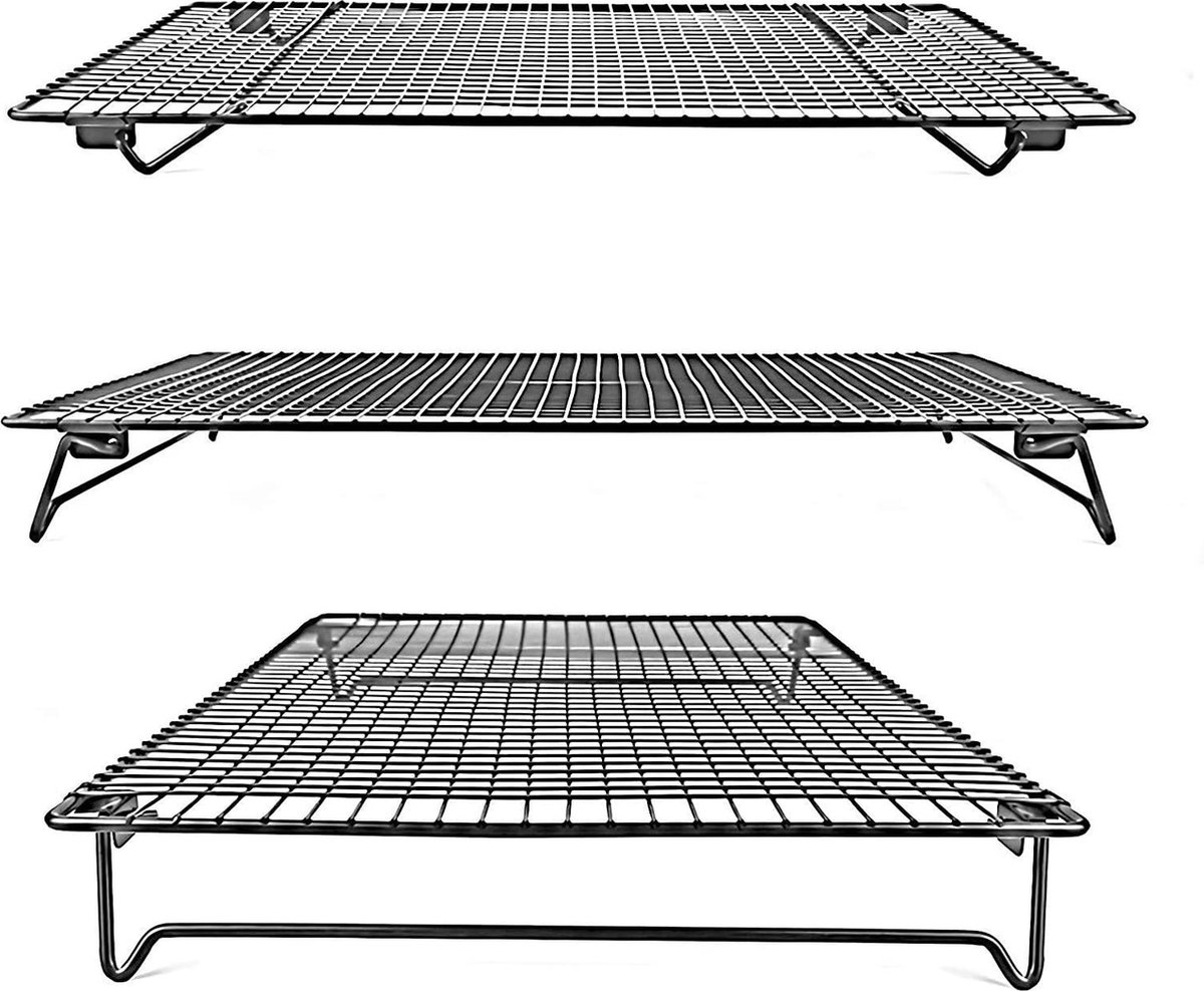 Rond afkoelrooster, 2 stuks afkoelrooster, 30 cm rond taartrooster, roestvrij staal, taartkoelrooster, taartkoeler, voor braden, bakken, grillen, gelijkmatig en snel afkoelen om te bakken
