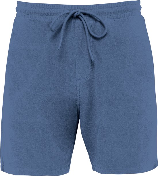 Biologische herenshort korte broek Terry Towel Riviera Blue - XL