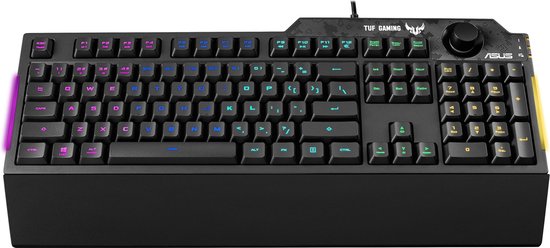 ASUS TUF Gaming K1 toetsenbord Gamen USB Engels, Spaans Zwart