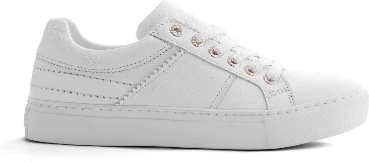 Stokton – 103D – Wit leren instap sneaker – Elias Shoes – Schoenen webshop