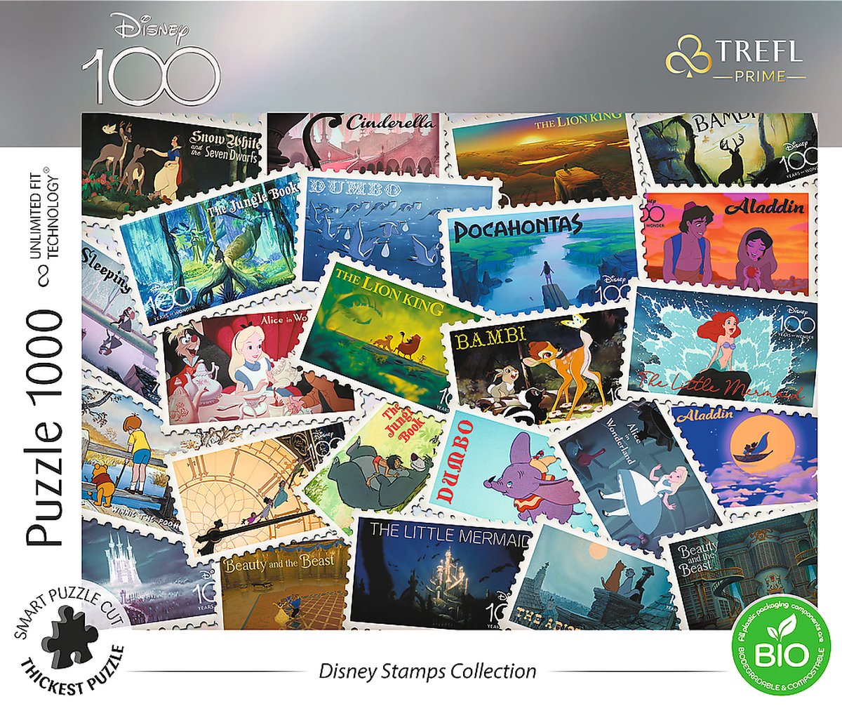 Disney 100 Puzzel - Stamps - 1000 st