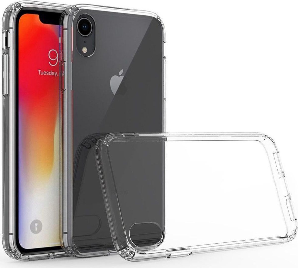 Apple iPhone XR Hoesje Armor Back Cover Transparant