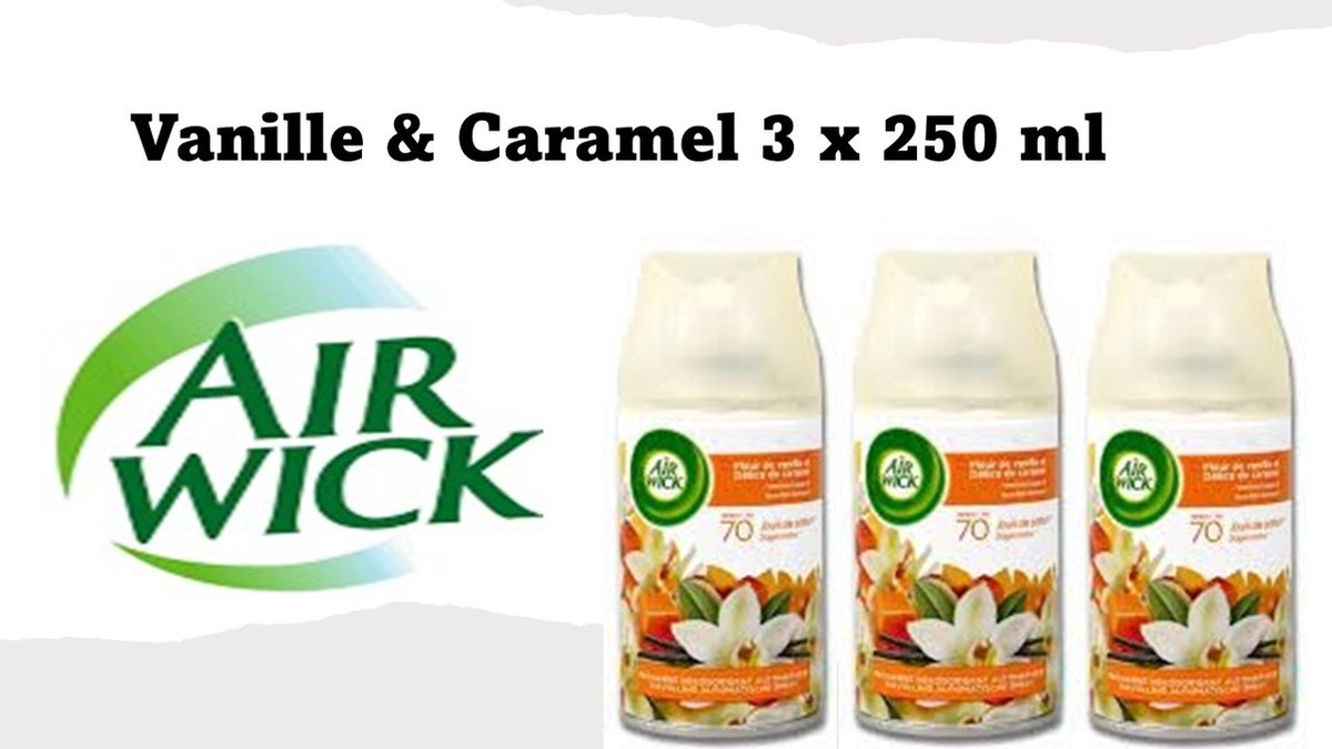 Recharge Air Wick Freshmatic - Vanille et Caramel - 6 x 250 ml