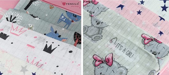 Hydrofiele Doeken - Hydrofiele Luiers - 70 x 80 cm - 10 pack - Roze- Meisje - Standard 100 by Oeko-tex® - Fensilo — afbeelding 4