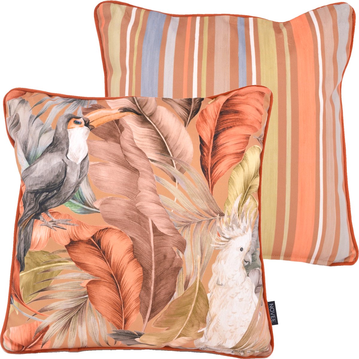 NOVÉE Sierkussen Velvet Noura Roest | 45 x 45 cm | Velvet/Polyester