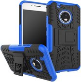Motorola Moto G5 Plus Robuust Hybride Hoesje Blauw
