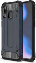 Samsung Galaxy A40 Hoesje Shock Proof Hybride Back Cover Blauw