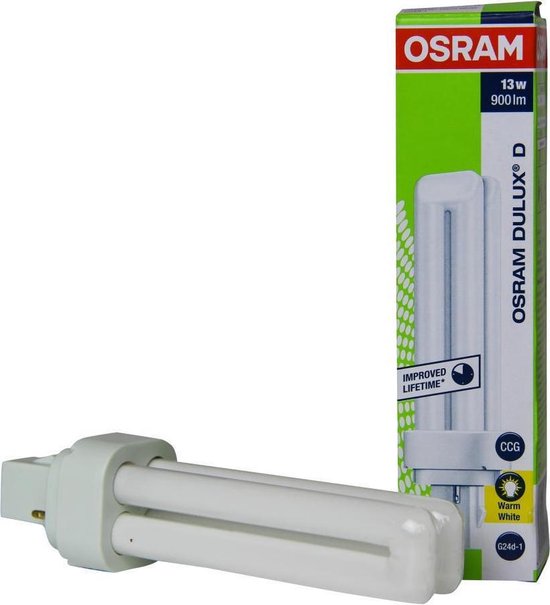 Osram Dulux D ampoule fluorescente 13 W G24d-1 Blanc chaud