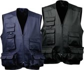 Craftland Herenvest met ritssluiting en veel zakken, blauw, maat XL