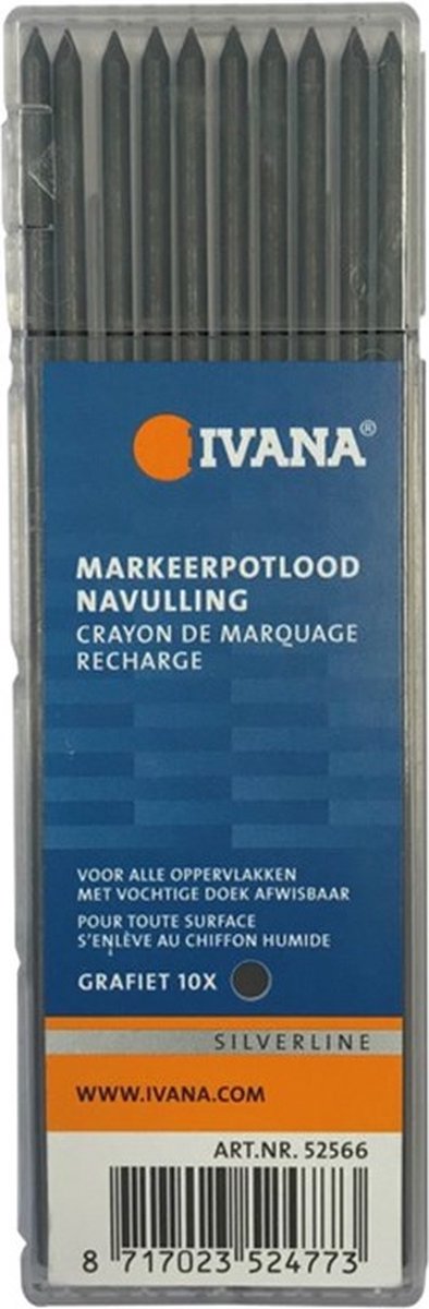 Ivana Markeerpotlood Navulling grafiet - 10 Stuks