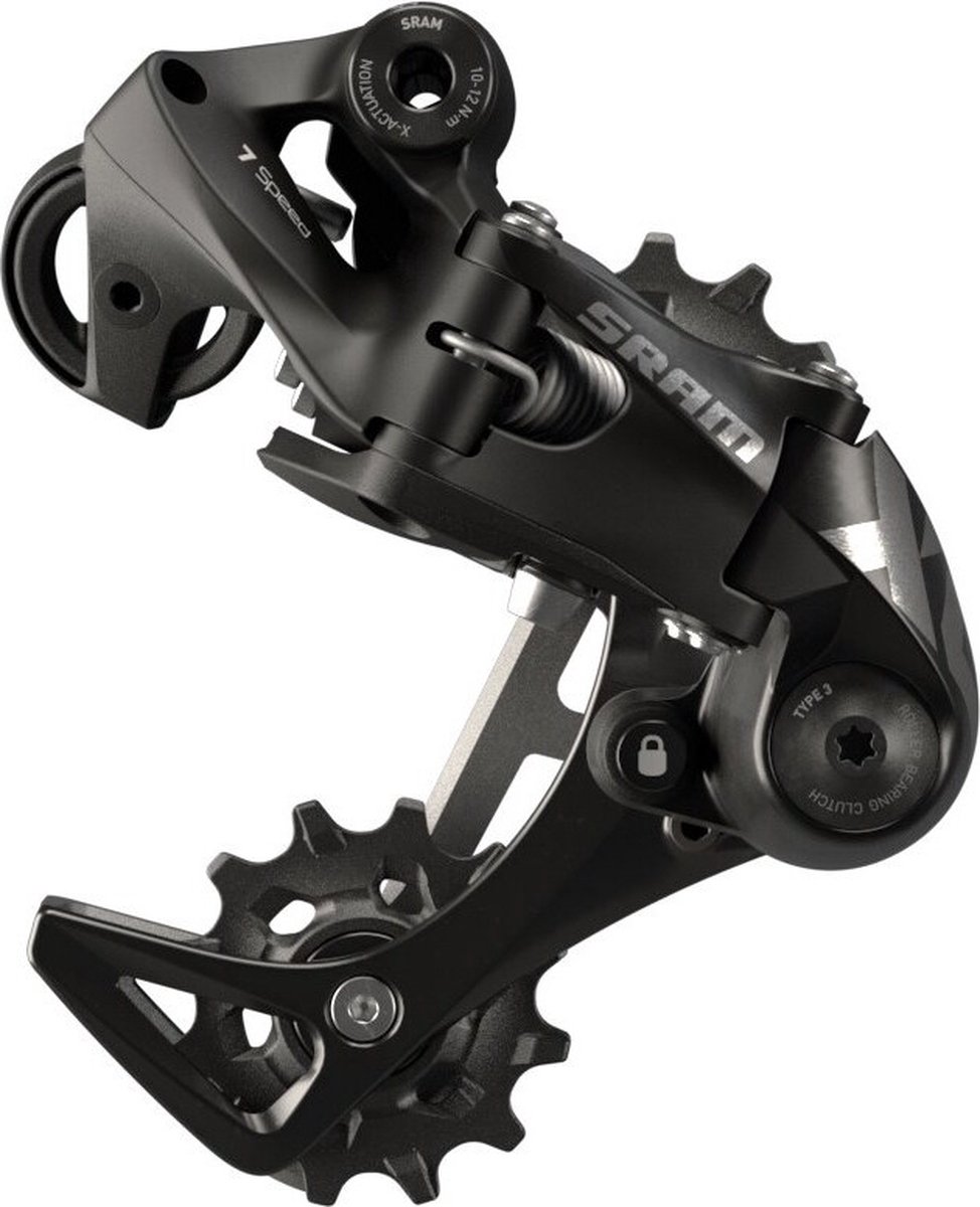 SRAM X01 DH Achterderailleur 7-versnellingen Korte Kooi, black