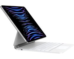 Toetsenbord Hoes Geschikt Voor Apple iPad Pro 11 (2022/2021/2020/2018) - Bluetooth Magnetisch Keyboard Case - met Touchpad Muis en Verlichting - QWERTY - Wit