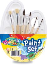 Colorino-schilderspalet-verfpalet-6 penselen-ideaal voor kinderen.