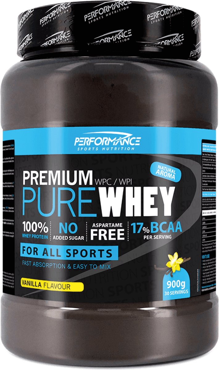 Pure Whey (Vanilla - 900 gram) - Performance - Whey Protein - Eiwitpoeder - Eiwitshake - Proteine poeder - 30 shakes