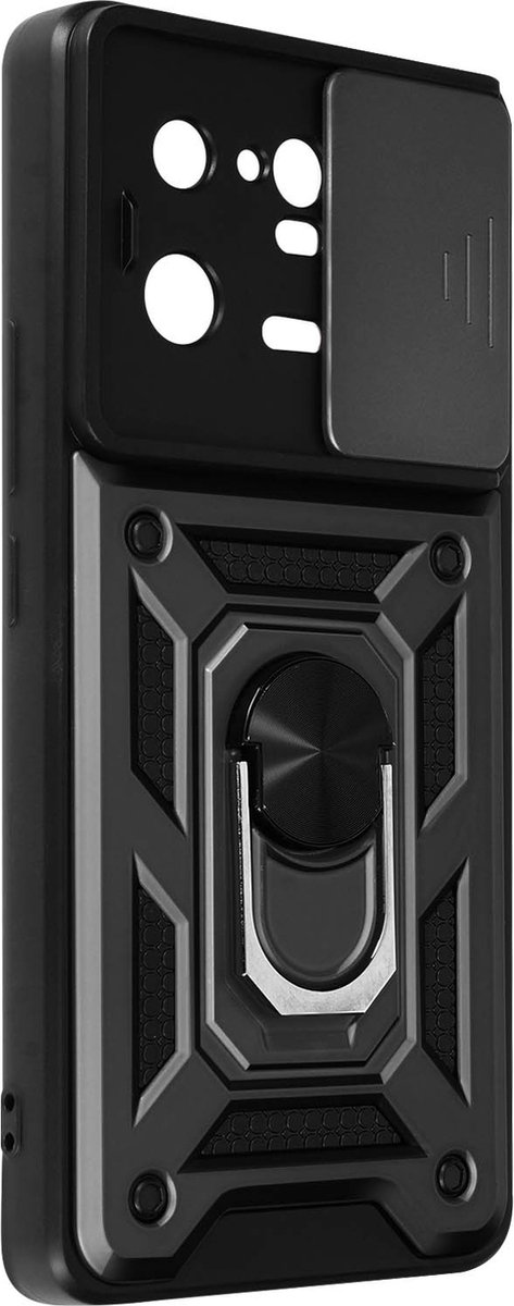 Geschikt voor Xiaomi 13 Pro Case, Camera Cover en Video Support Ring zwart