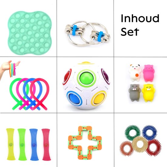 YiDiatnSy Fidget Toys tegen stress, voor kinderen, sensorische spelletjes, autisme, 35 stuks, doos met sensorisch speelgoed, geschikt voor kinderen en volwassenen, autisme cadeau, verrassing voor YiDiatnSy Fidget Toys tegen stress, voor kinderen, sensorische spelletjes, autisme, 35 stuks, doos met sensorisch speelgoed, geschikt voor kinderen en volwassenen, autisme cadeau, verrassing voor