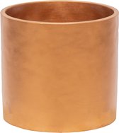 Mega Collections Cache-pot/pot de fleurs - céramique - bronze - D11 x H10 cm