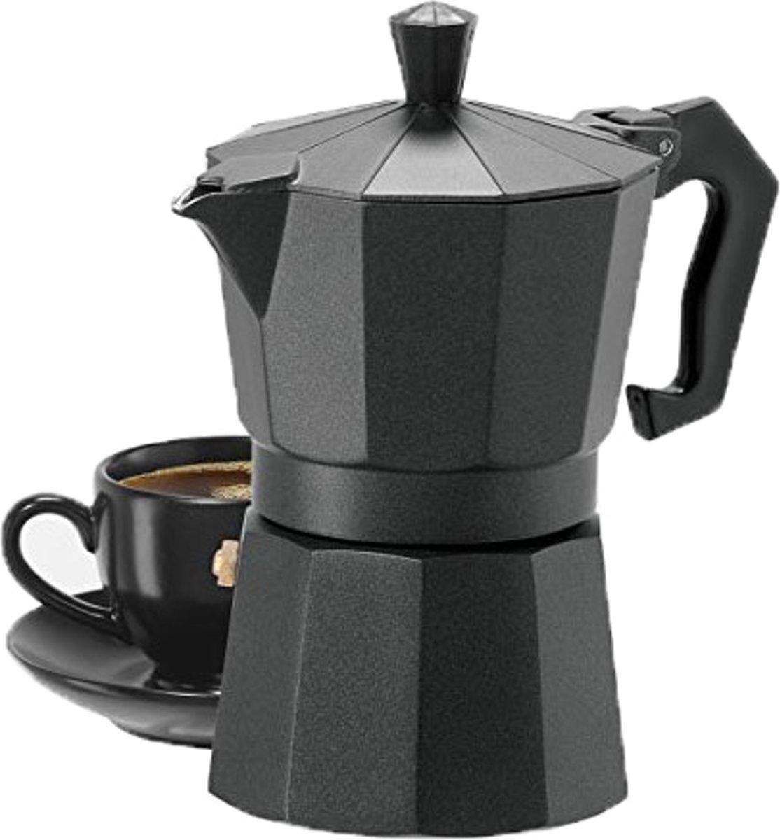 XXL Percolator 12 Kops - Mokkapot Coffee Espresso Maker - Italiaanse Koffiepot Moka Express Pot - 600ml - Zwart - Perculator