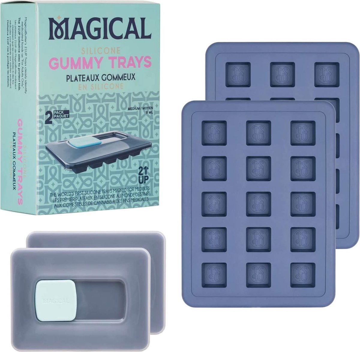 Magical 21UP Square Gummy Moulds 8mL (2 Pack) - bakvorm - snoep - gummies