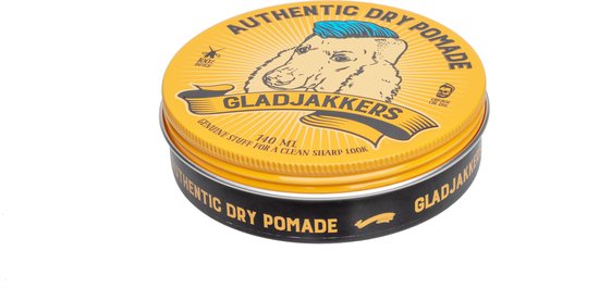 Gladjakkers Authentic Dry Pomade - 140ML - Waterbasis - Mat look