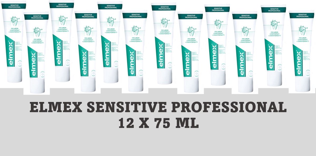 Elmex Tandpasta - Sensitive Professional - Voordeelverpakking 12 x 75 ml