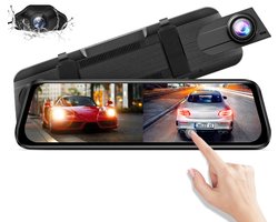 AZDome AR09 QuadHD 2CH Full Mirror Wifi Touch dashcam voor auto