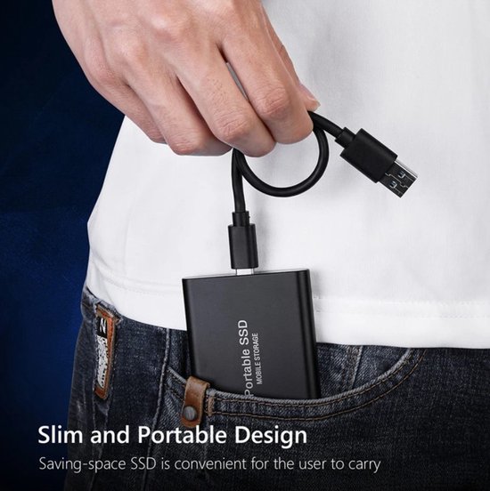 Portable 2 TB Externe SSD harde schijf USB 3.1 | bol.com
