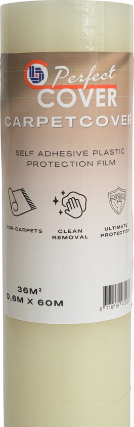 Perfect Cover® Tapijtfolie - 60CM x 60M - Afdekfolie - Stucloper Zelfklevend