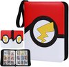 Afbeelding van het spelletje ZEZ Verzamelmap geschikt voor 900 Pokémon Kaarten – Bewaarmap – Inclusief 50 9-vaks Insteekhoezen – Krasvast en Waterafstotend - Rits en Draaglus - Kleur: Donder