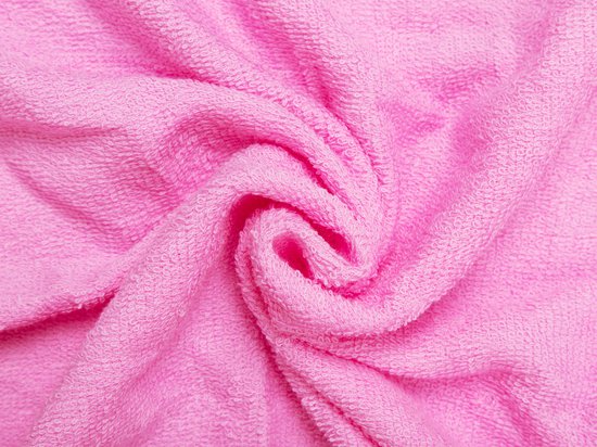 Baby Badcape met naamopdruk (Curly) Roze - Omslagdoek - Babyhanddoek - Gepersonaliseerd Kraamcadaeau - Geboorte Meisje - Geboorte Jongen | van Funnies. — afbeelding 4